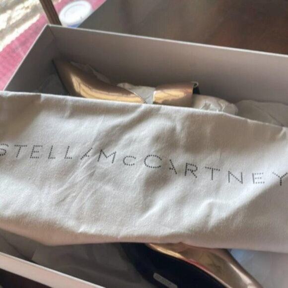 Stella McCartney Cutout faux mirrored mules Rose Gold size 5 - Picture 5 of 12